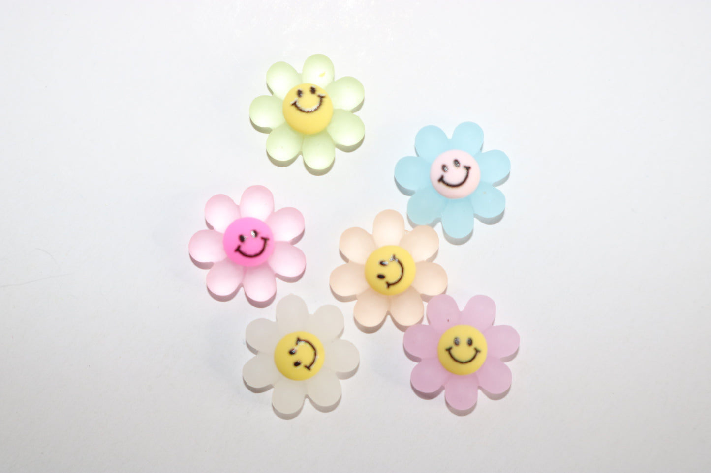 SMILING SUNFLOWER NAIL CHARMS (50 MIXED PCS)